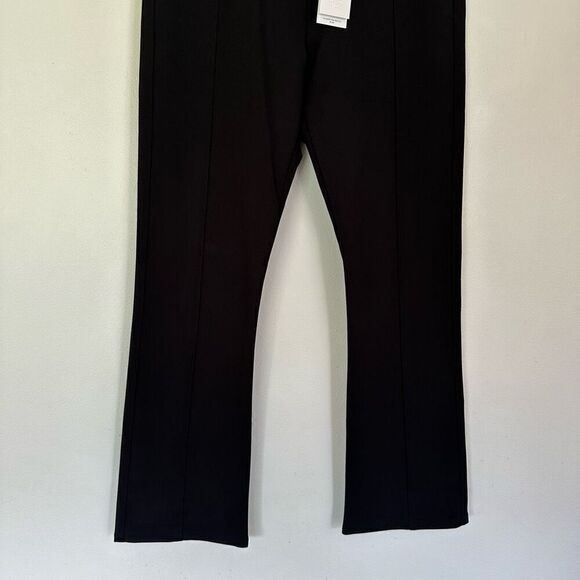 Tory Burch Sport Women’s Black Subtle Kick Flare Stretch Knit Mid Rise Cropped L - Picture 7 of 11